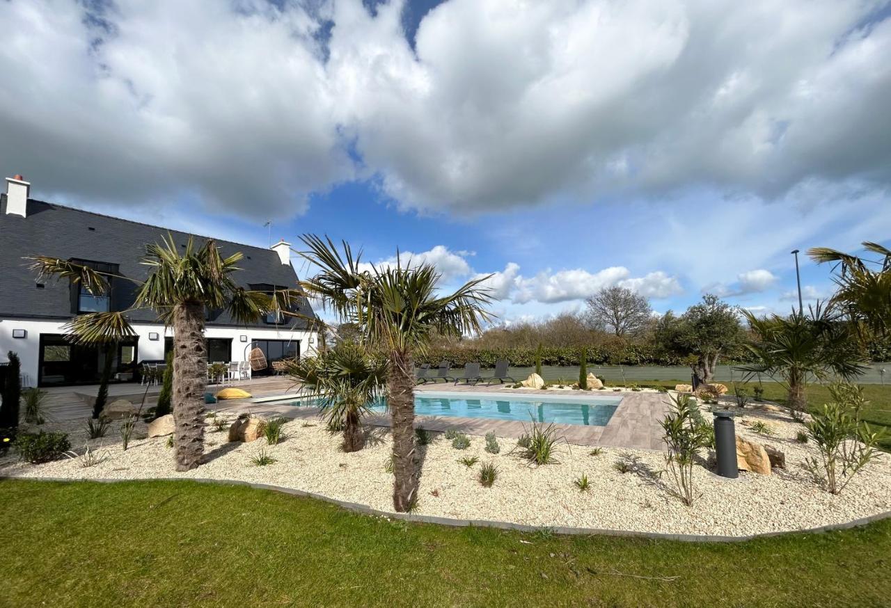 Superbe Villa Tout Confort Avec Piscine Chauffee Er Couverte Et Spa A 2 Pas De La Plage Fouesnant Zewnętrze zdjęcie