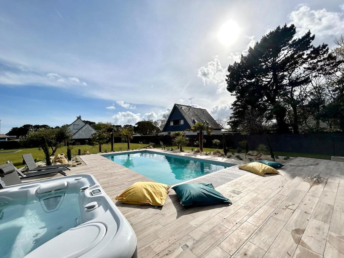 Superbe Villa Tout Confort Avec Piscine Chauffee Er Couverte Et Spa A 2 Pas De La Plage Fouesnant Zewnętrze zdjęcie