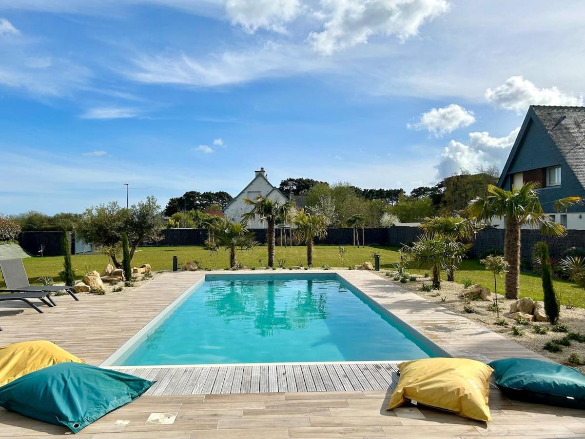 Superbe Villa Tout Confort Avec Piscine Chauffee Er Couverte Et Spa A 2 Pas De La Plage Fouesnant Zewnętrze zdjęcie