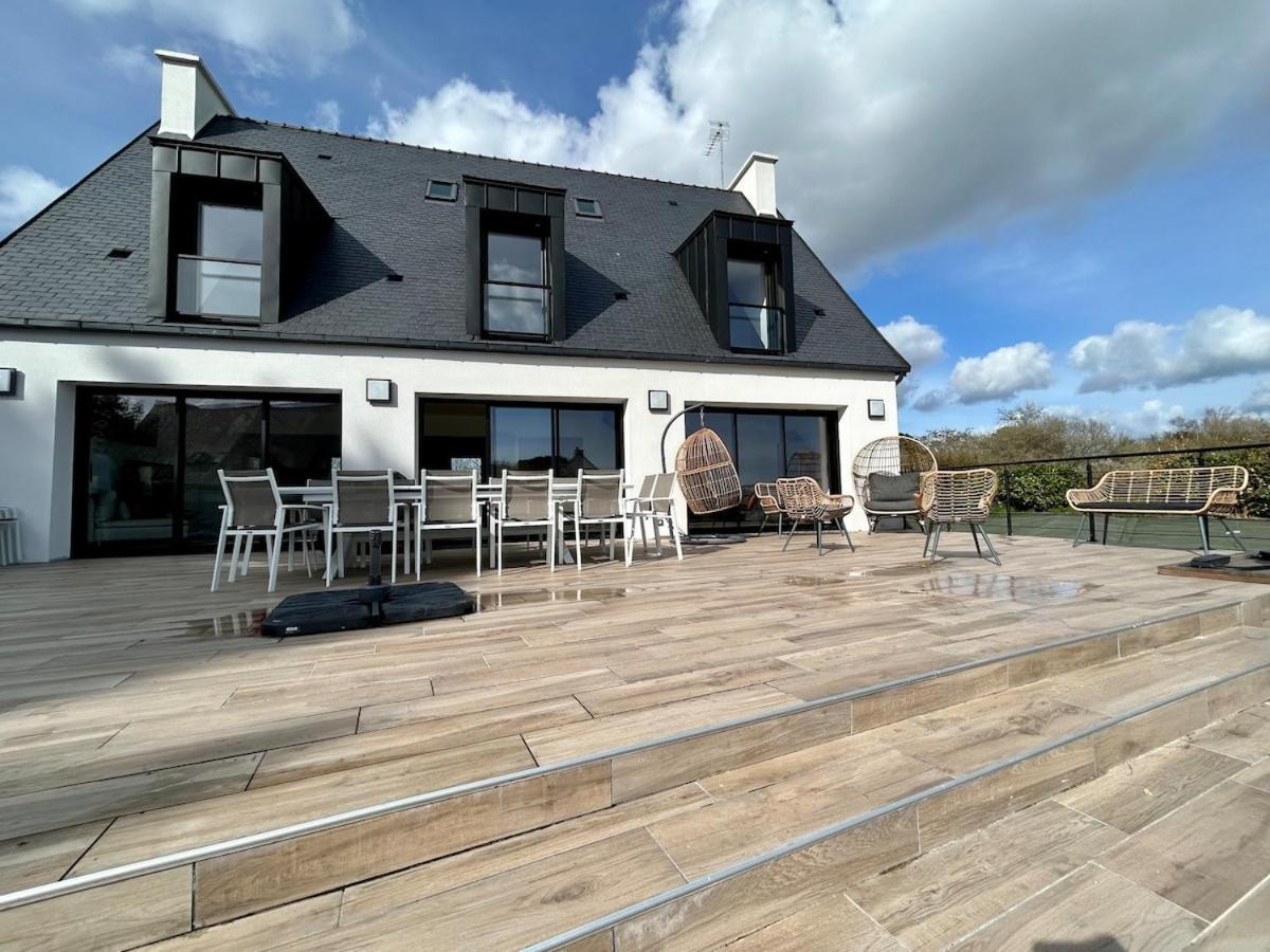 Superbe Villa Tout Confort Avec Piscine Chauffee Er Couverte Et Spa A 2 Pas De La Plage Fouesnant Zewnętrze zdjęcie
