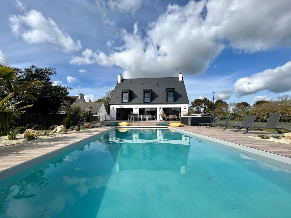 Superbe Villa Tout Confort Avec Piscine Chauffee Er Couverte Et Spa A 2 Pas De La Plage Fouesnant Zewnętrze zdjęcie